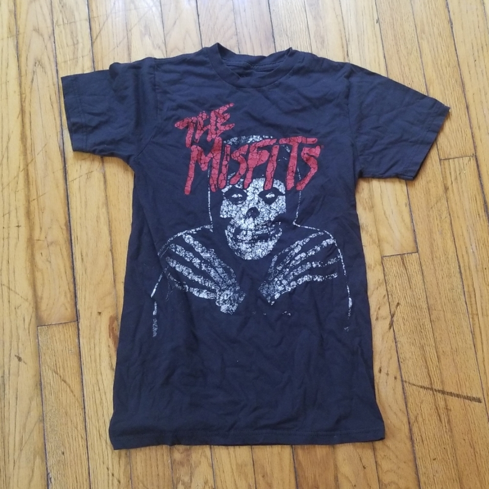 MISFITS Womens XS Charcoal Gray Misfits Shirt